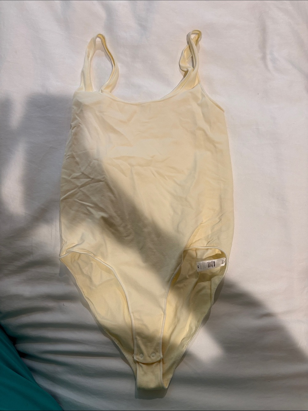 SKIMS Cream Scoop Neck Stretch Bodysuit